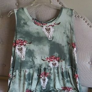 Boutique boho sleeveless top